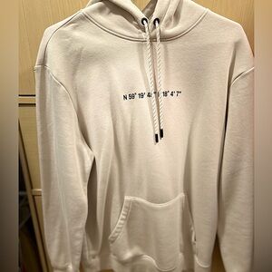 A small white H&M hoodie